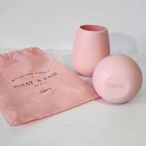ODEME Silicone wine glass set of 2 •What a Pair • Brand new - makes a great gift